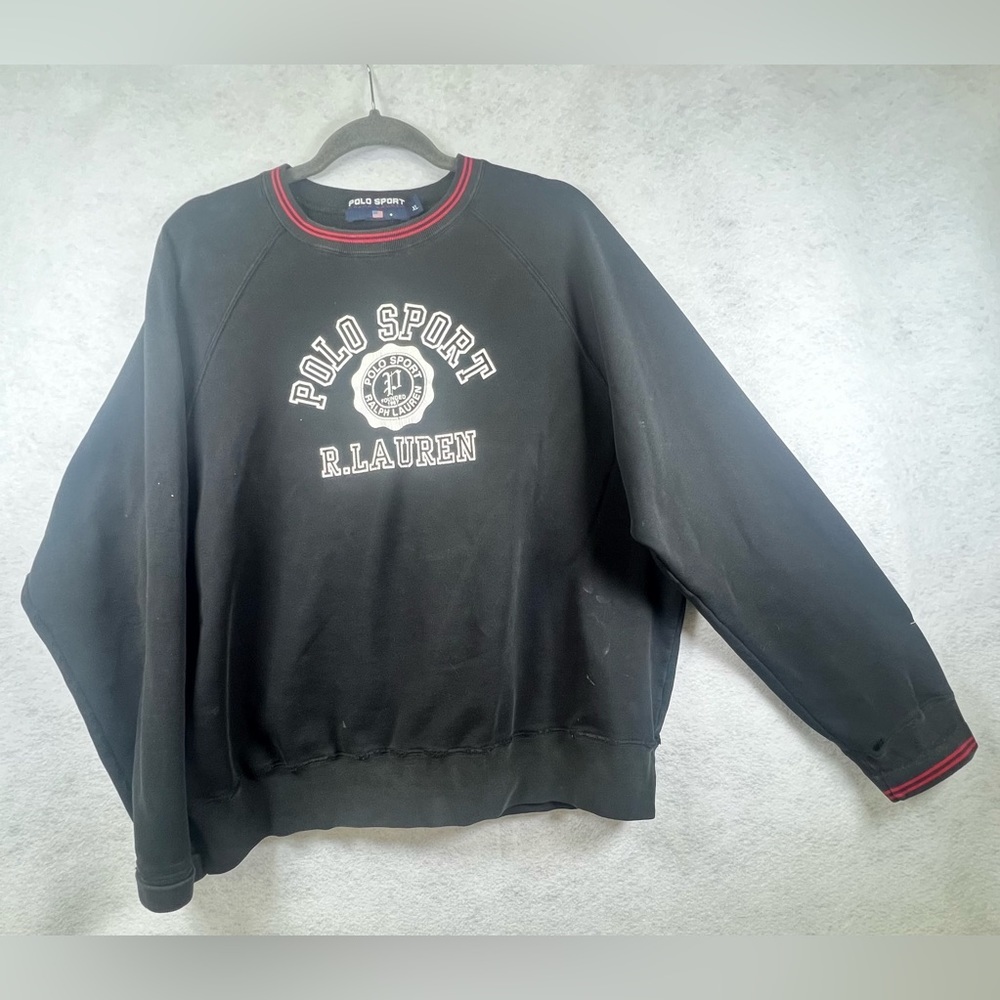 Vintage 1990s Polo Sport Polo Ralph Lauren‎ Crewneck Sweatshirt Size XL USA E35